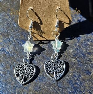 Tree Of Life Heart Earrings